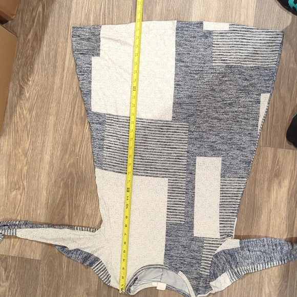 GAP Blue Colorblock Long Sleeve Casual Light Knit Shift Dress Size XS - Picture 5 of 7